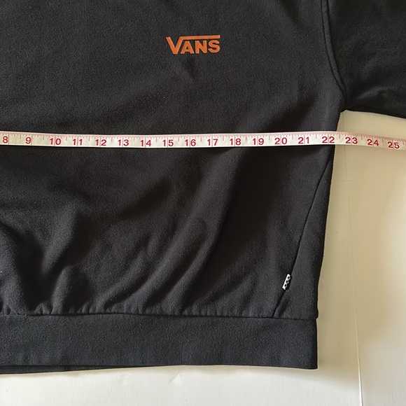 Vans Ronan Black Crew Neck Boxy Fit Semi Cropped Pullover Sweatshirt Top Medium - Picture 5 of 6
